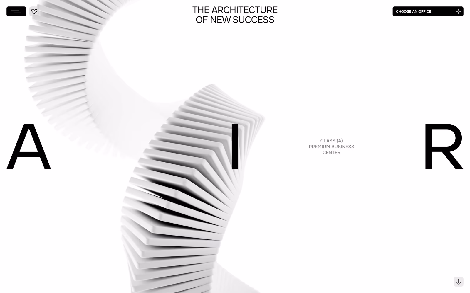 AIR Center — full website design screenshot