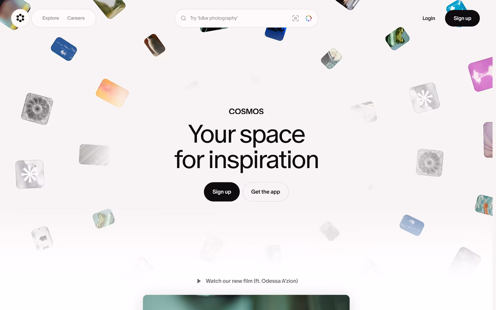 Cosmos — full website design screenshot