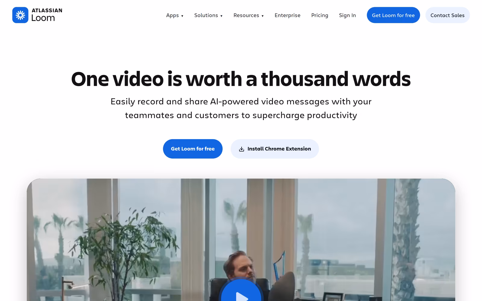 Loom by Atlassian — full website design screenshot