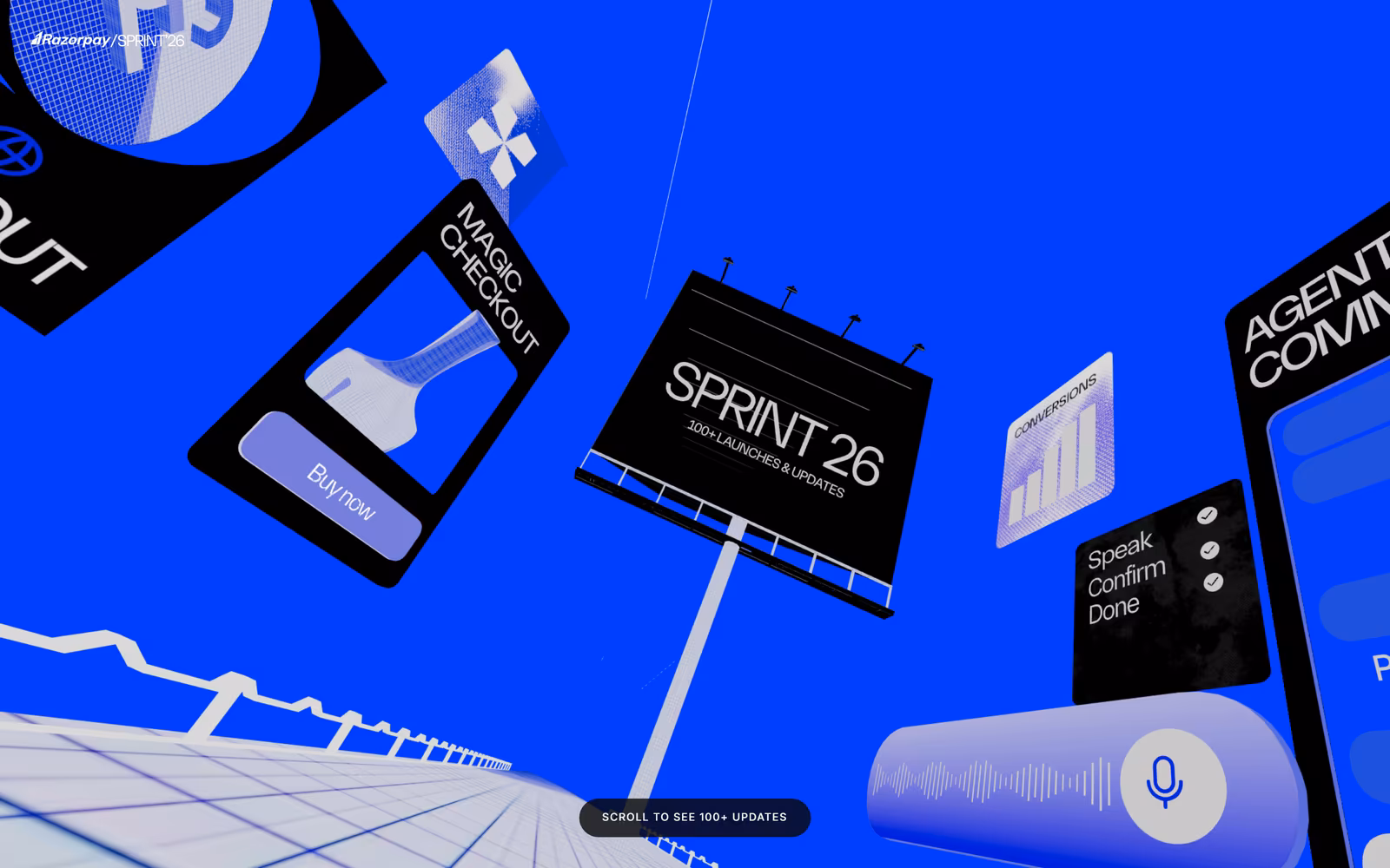 Razorpay Sprint 26 — full website design screenshot